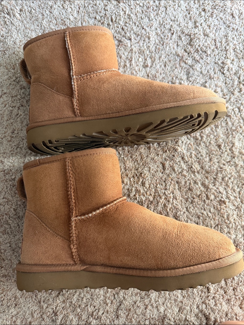 UGG Classic Mini ii Short Shearling Boot in Chestnut 7 - Picture 5 of 8